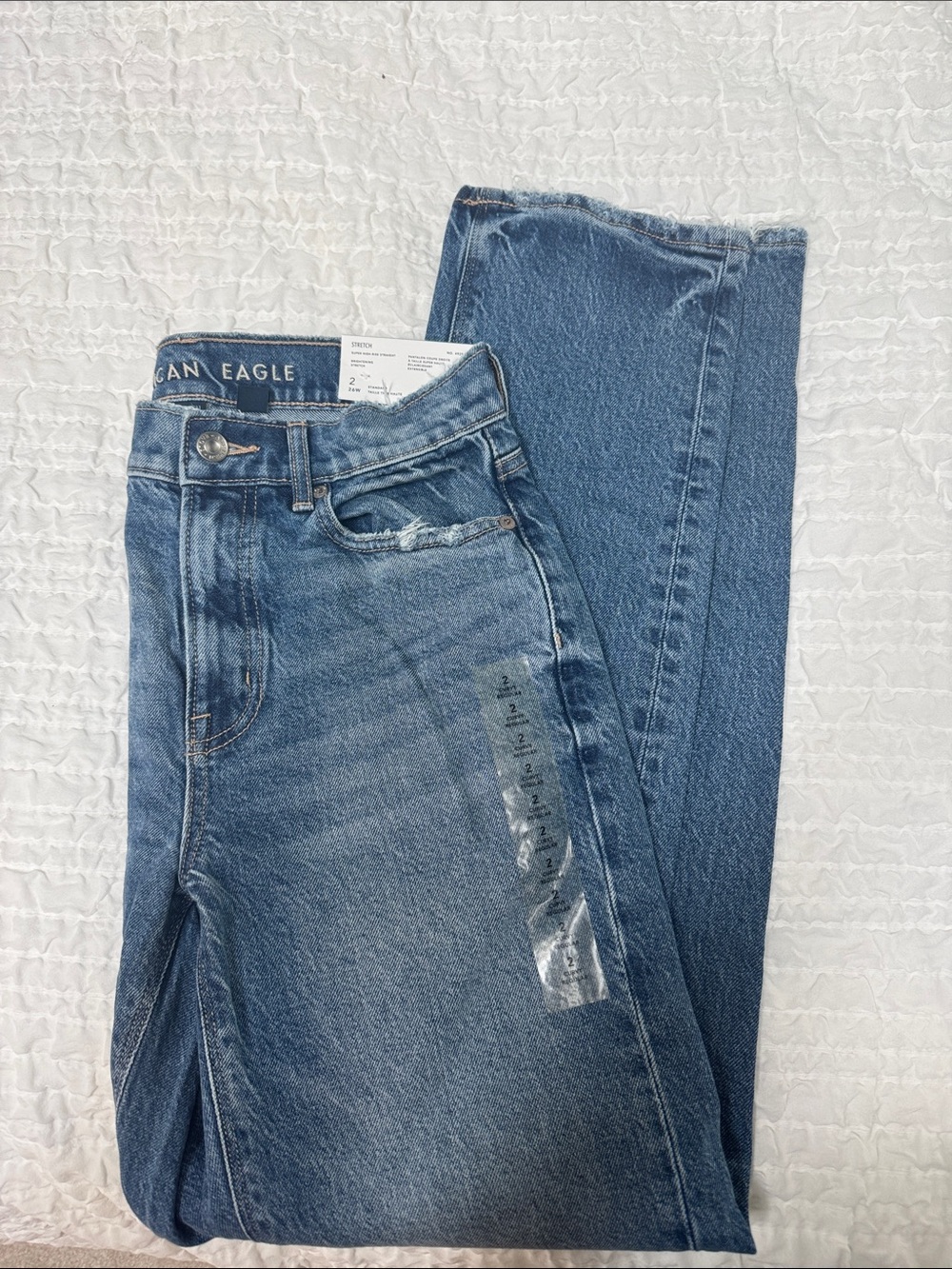 American Eagle Outfitters Women's Medium Blue Straight-Leg Jeans